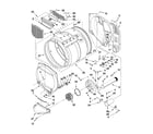 Maytag MLG24PNAGW0 upper and lower bulkhead parts diagram