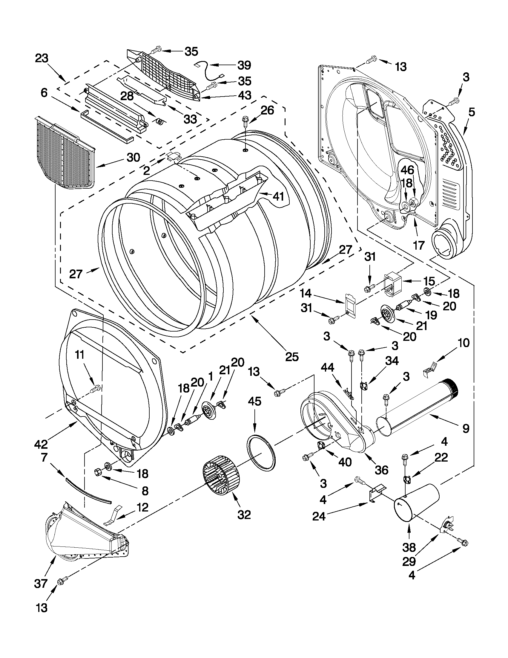 Upper and lower bulkhead parts