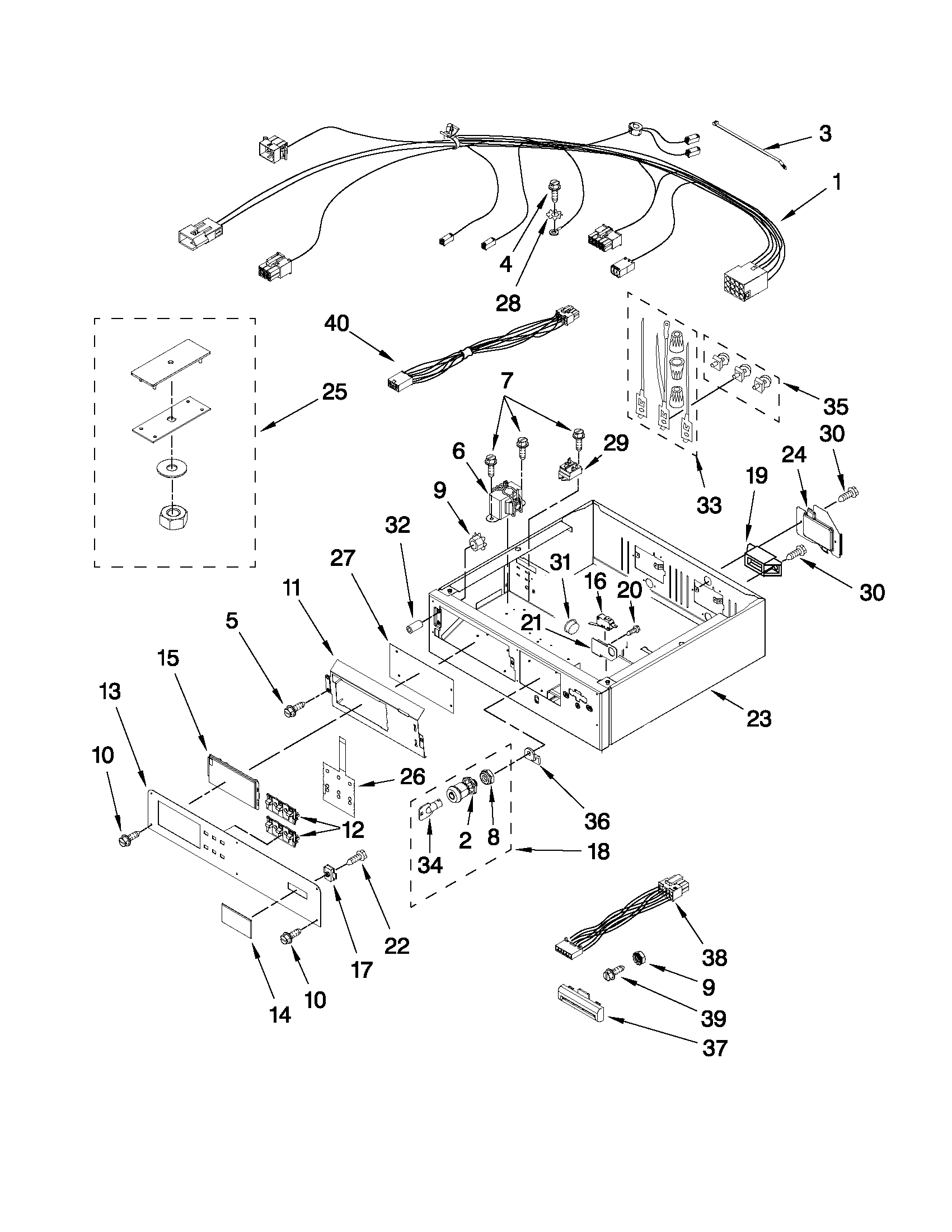 Control panel and separator parts