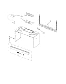 Cabinet and installation parts