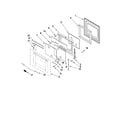 Maytag MMW7530WDS01 oven door parts diagram