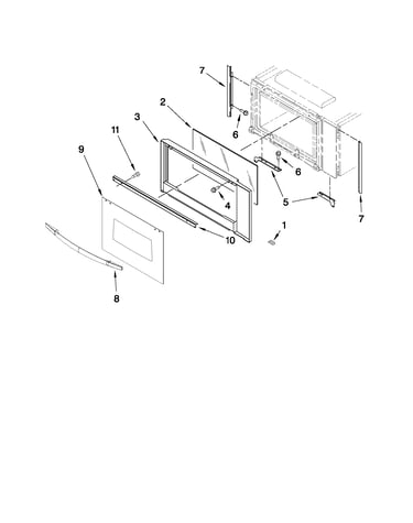 Microwave door parts