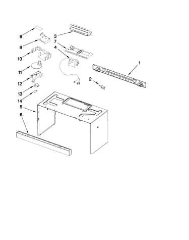 Cabinet and installation parts