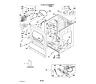 Maytag MLG24PNAGW1 lower cabinet and front panel parts diagram