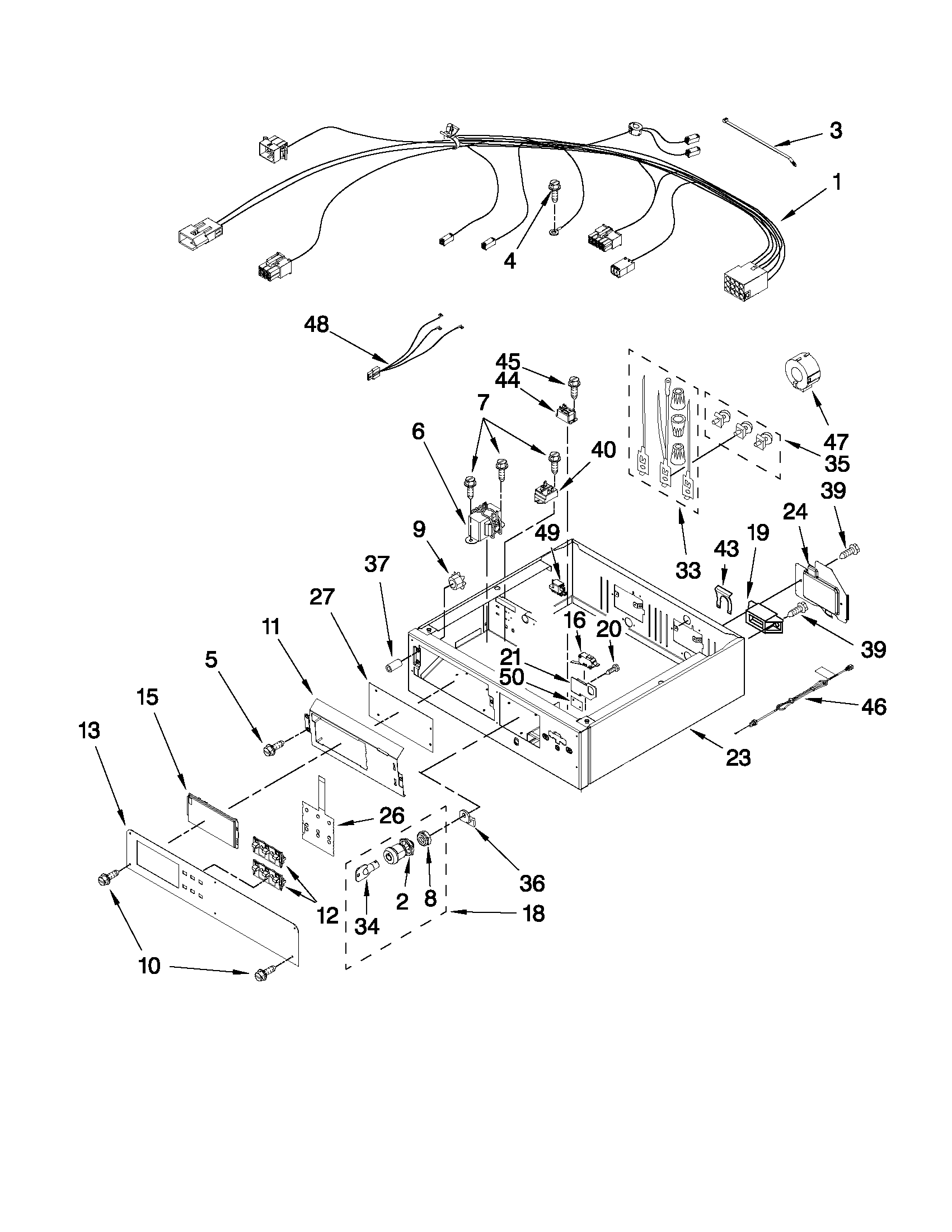 Control panel and separator parts