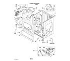 Maytag MLG24PDAGW1 lower cabinet and front panel parts diagram