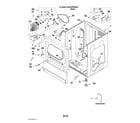 Maytag MLE24PNAGW1 lower cabinet and front panel parts diagram
