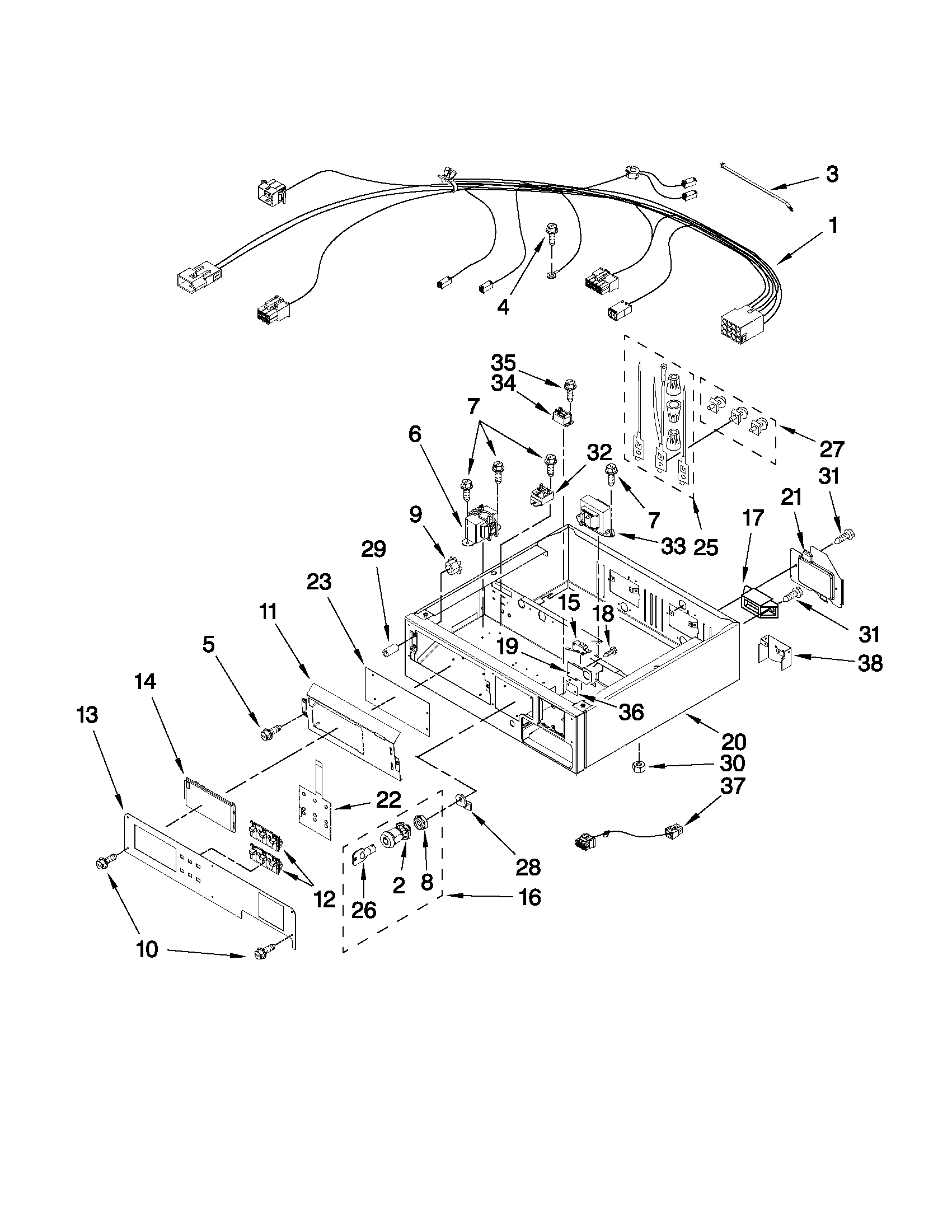 CONTROL PANEL AND SEPARATOR PARTS