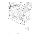 Maytag MLE24PDAGW1 lower cabinet and front panel parts diagram