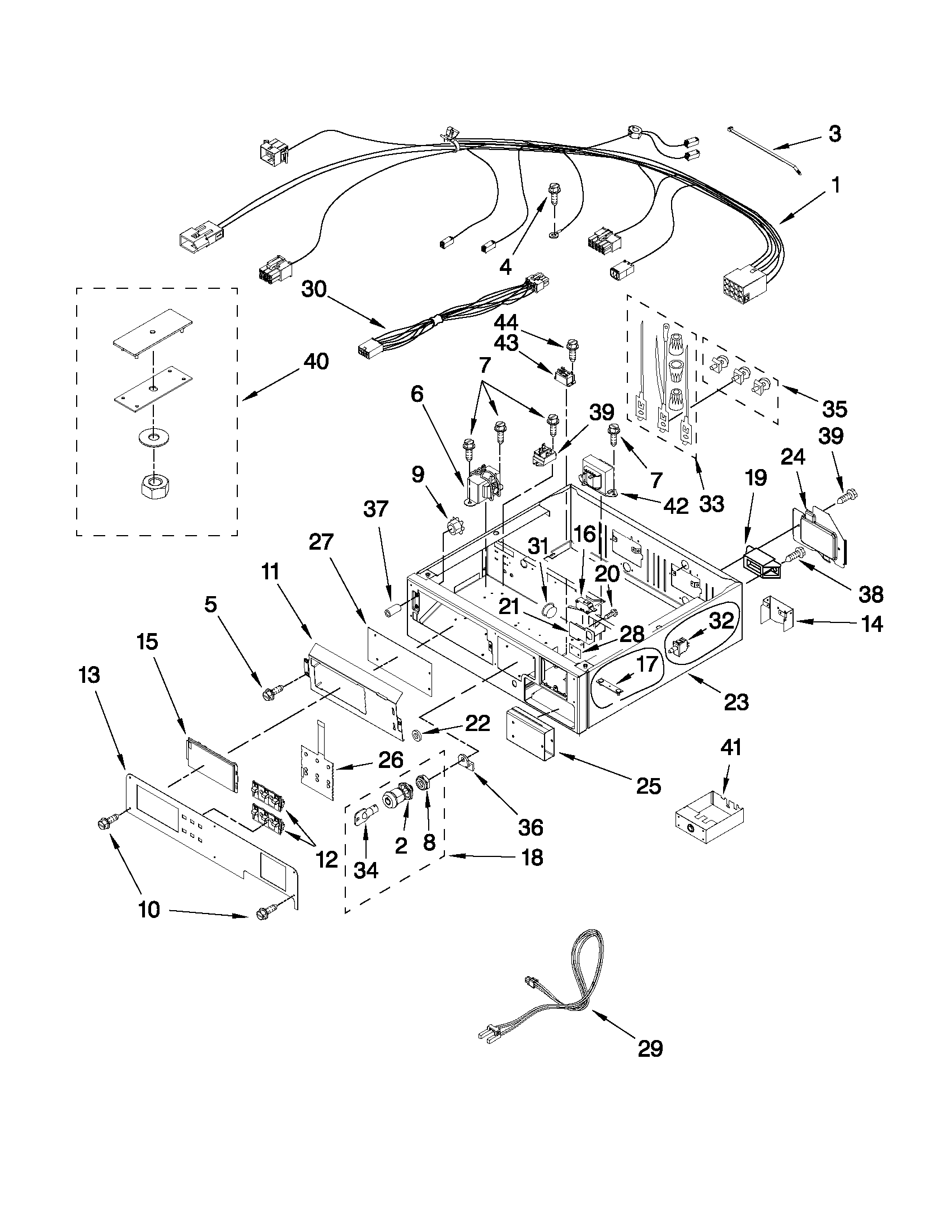 Control panel and separator parts