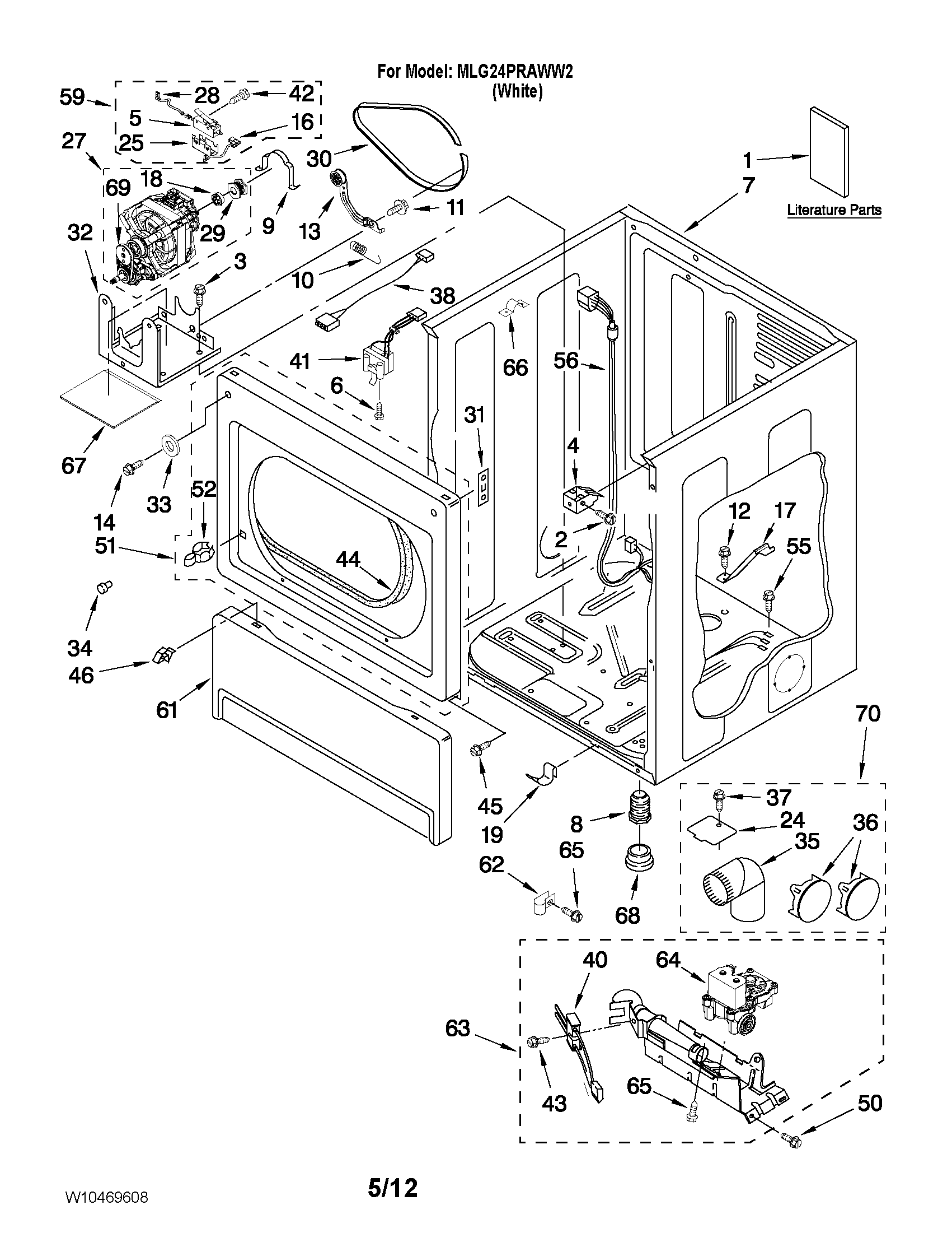 LOWER CABINET AND FRONT PANEL PARTS