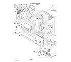 Maytag MLG24PRAWW2 lower cabinet and front panel parts diagram
