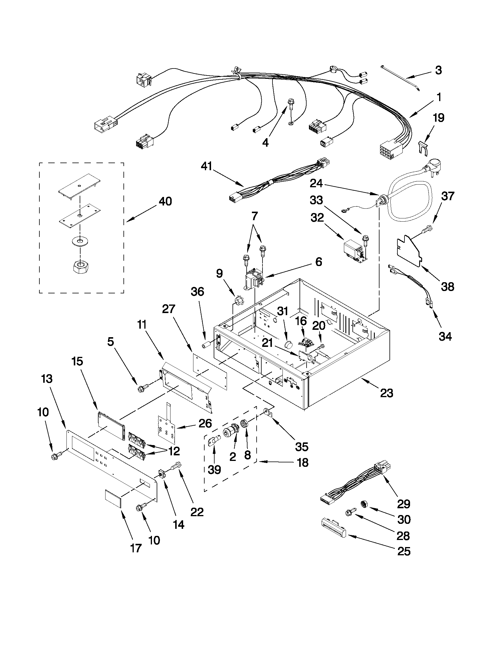 Control panel and separator parts