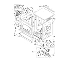 Maytag MLG24PRAWW2 upper cabinet and front panel parts diagram