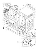 Upper cabinet and front panel parts