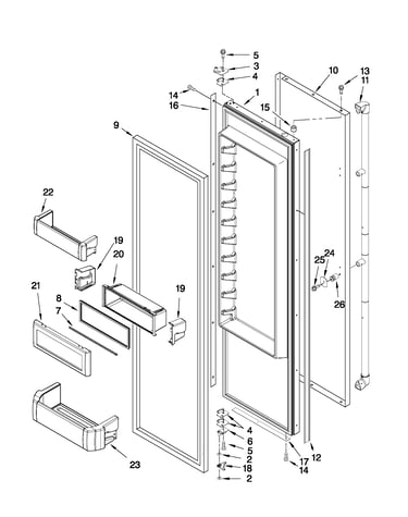 Refrigerator door parts