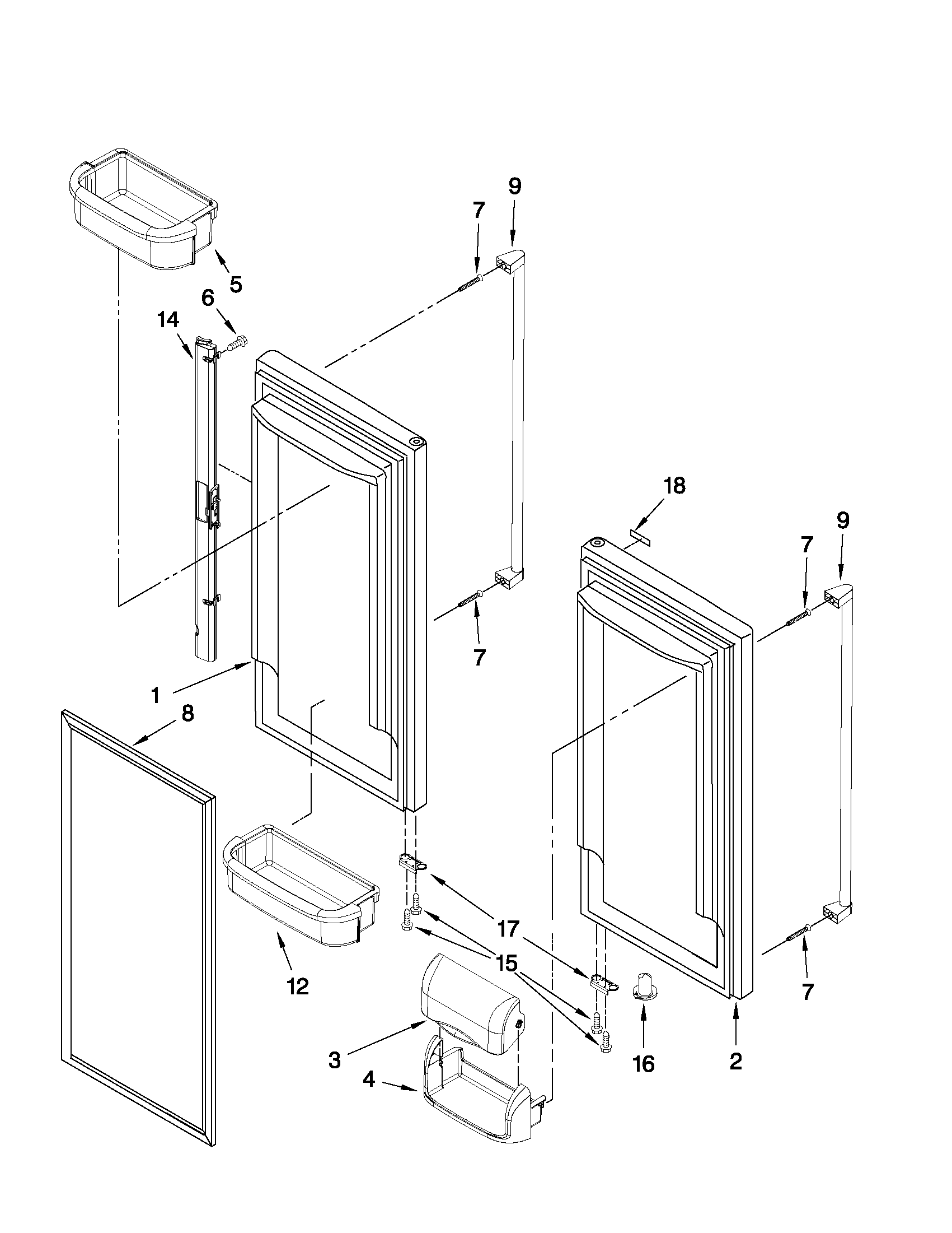 REFRIGERATOR DOOR PARTS