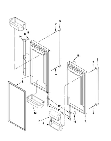 Refrigerator door parts