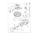 KitchenAid KUDS03FTPA3 pump and motor parts diagram