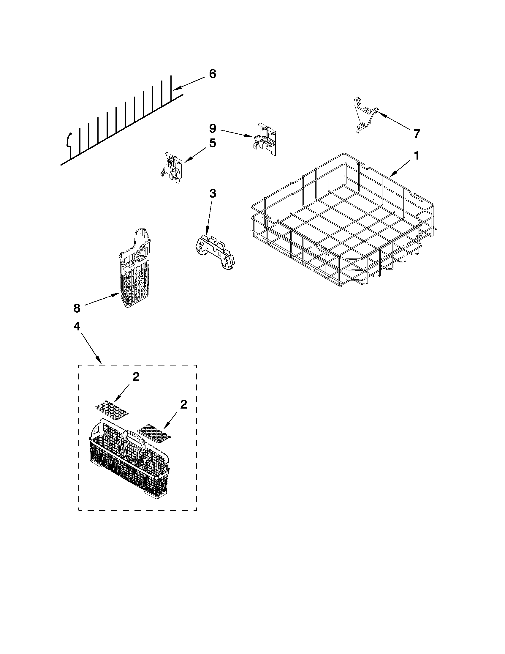 LOWER RACK PARTS