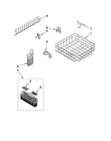 Lower rack parts