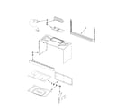 KitchenAid KHMC1857WWH0 cabinet and installation parts diagram
