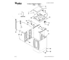 Whirlpool WTW5500XL2 top and cabinet parts diagram