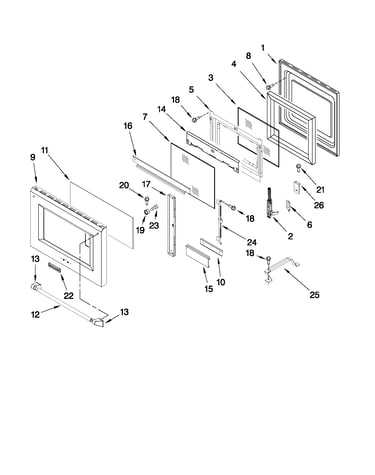 Oven door parts