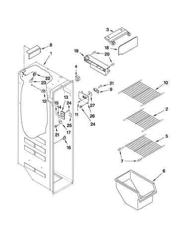 Freezer liner parts