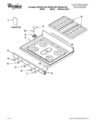 Cooktop parts