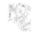 Whirlpool WED4800XQ1 cabinet parts diagram