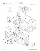 Cooktop, burner and grate parts