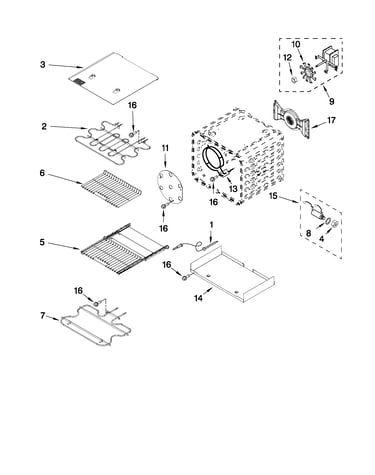 Internal oven parts
