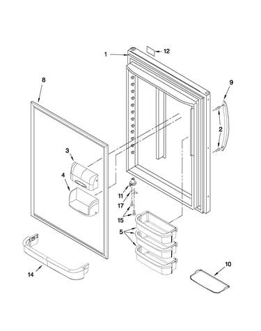 Refrigerator door parts