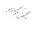Whirlpool WDT910SAYE1 control panel and latch parts diagram