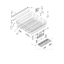 Whirlpool WDT910SAYE1 upper rack and track parts diagram