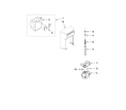 KitchenAid KSF26C6XYY04 motor and ice container parts diagram