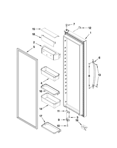 Refrigerator door parts