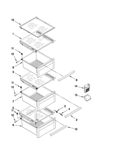 Refrigerator shelf parts
