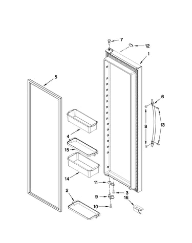 Refrigerator door parts