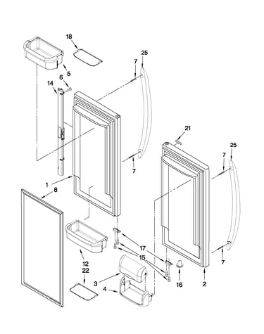 Refrigerator door parts