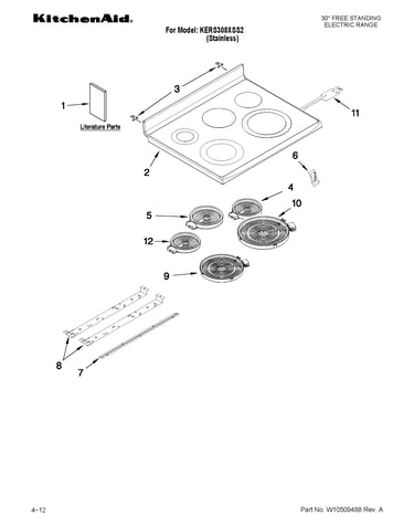 Cooktop parts