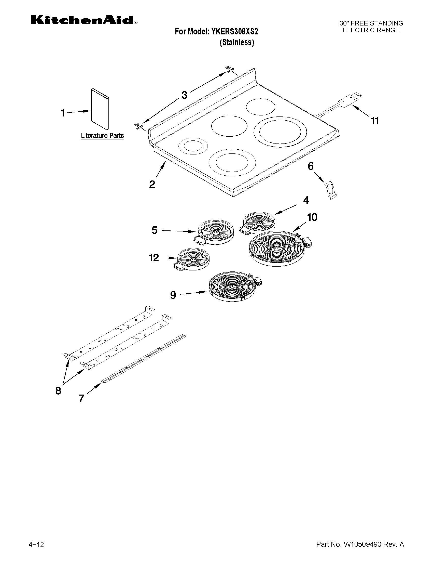 Cooktop parts