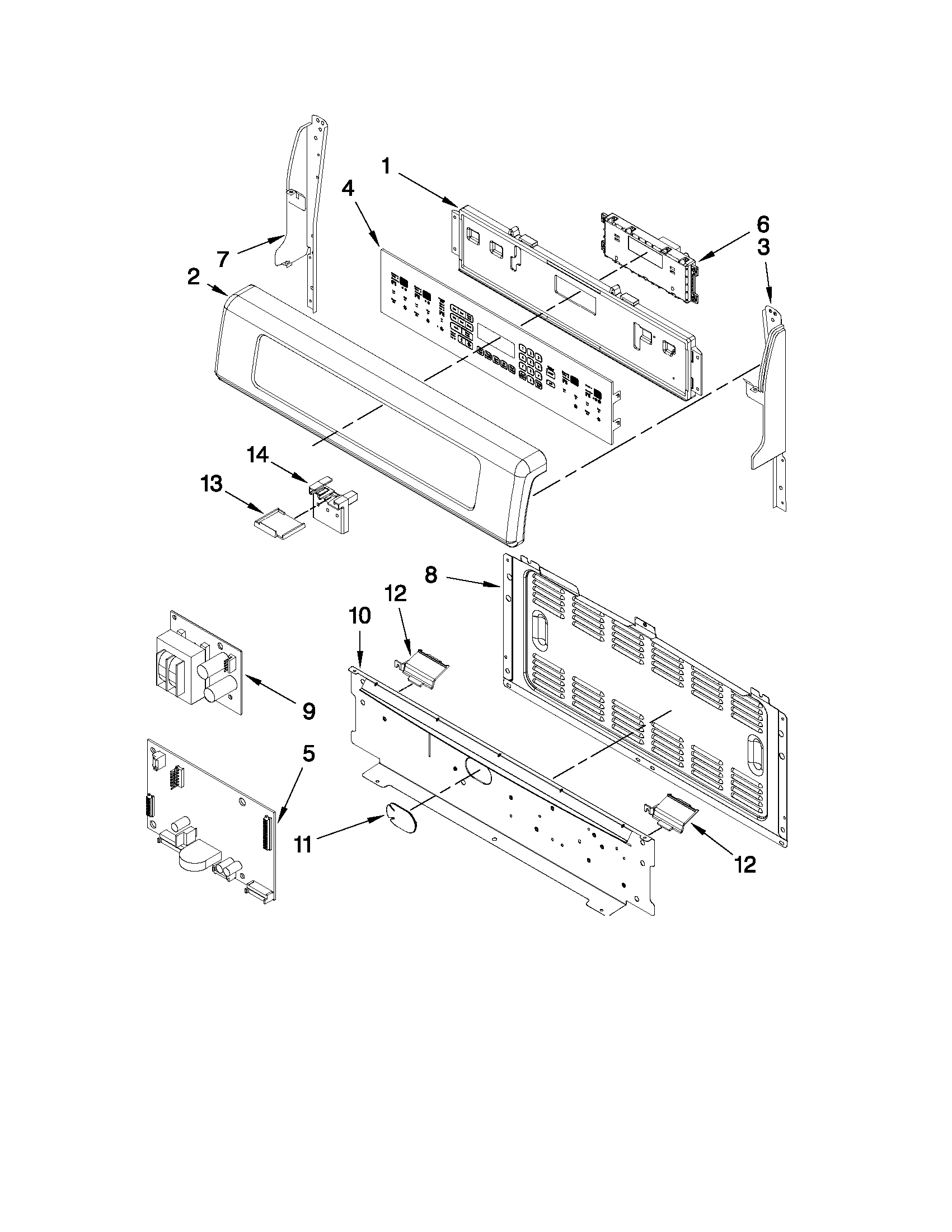 Control panel parts