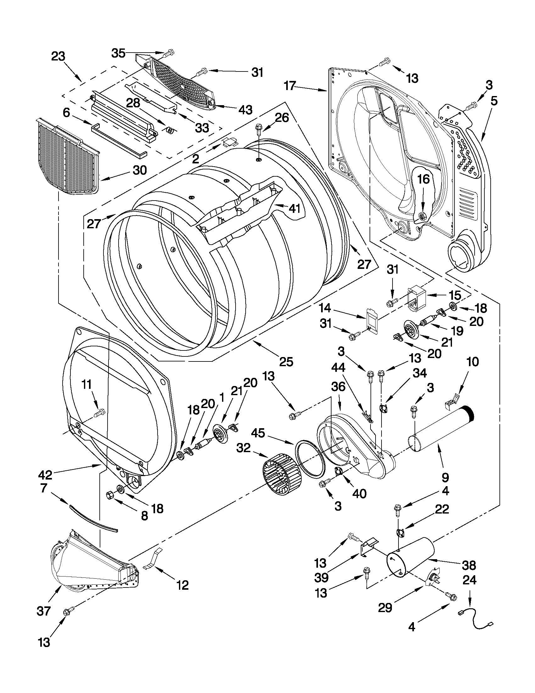 Upper and lower bulkhead parts