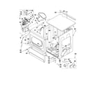 Maytag MLE24PDAZW1 upper cabinet and front panel parts diagram