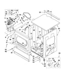 Upper cabinet and front panel parts