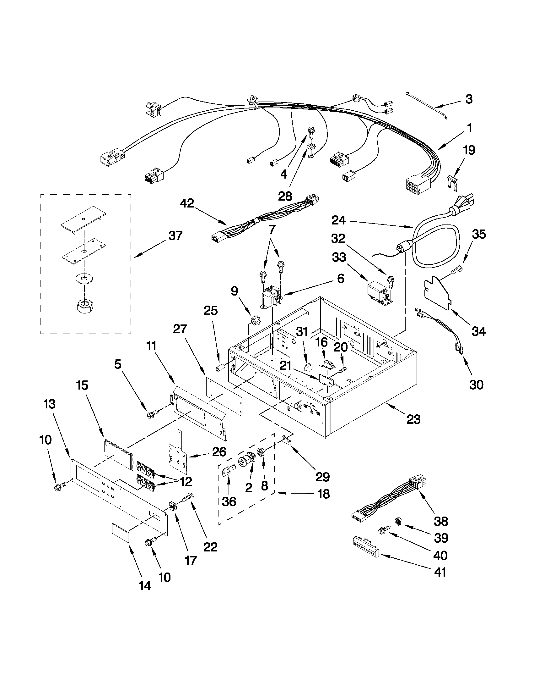 Control panel and separator parts