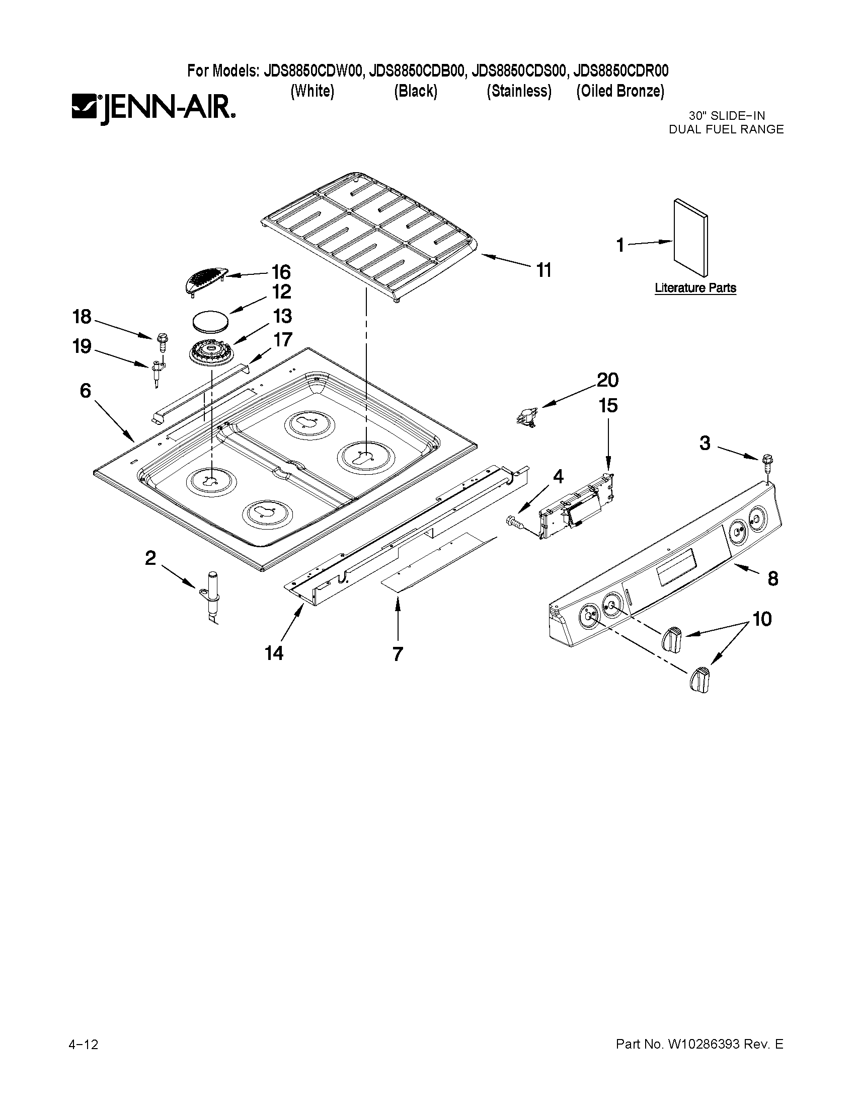 Cooktop parts