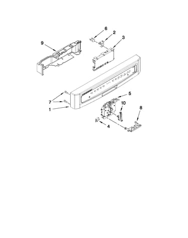 Control panel and latch parts
